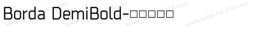 Borda DemiBold字体转换